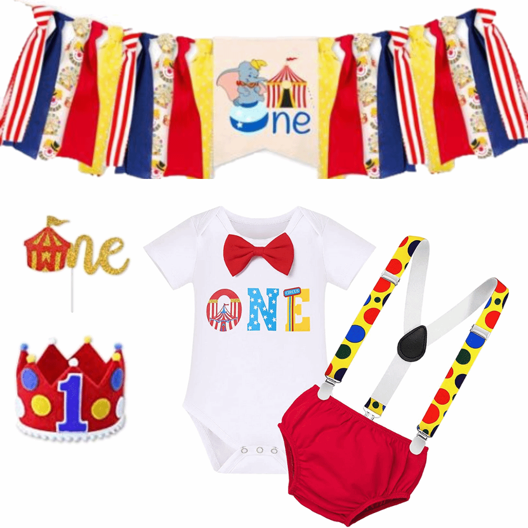 Circus Tent Outfit - Circus Bodysuit - Boy's 1st Birthday Party