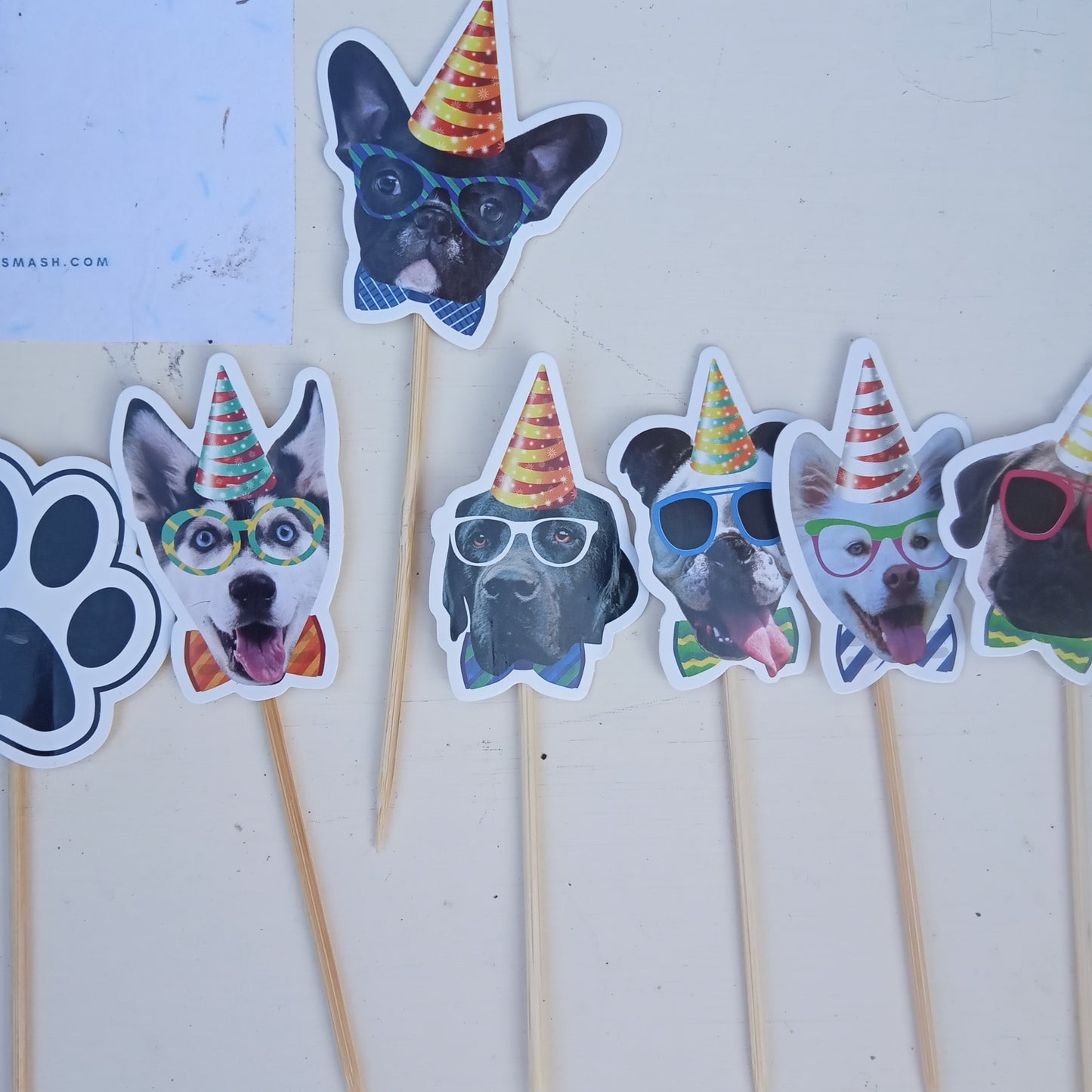 Puppy Pawty Cupcake Toppers