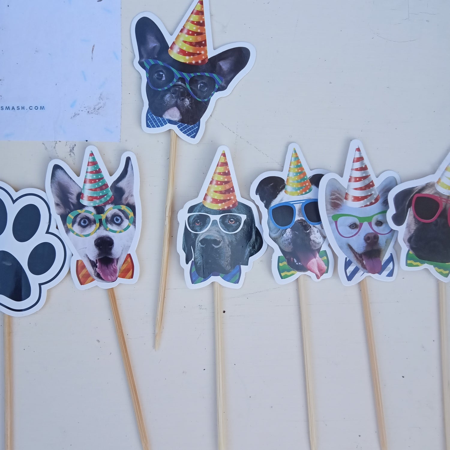 Puppy Pawty Cupcake Toppers