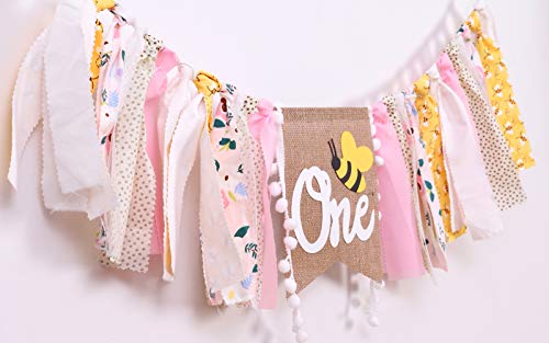 1st Birthday Fun to Bee One Bumblebee Highchair Banner