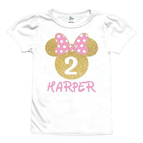 Minnie Birthday outfit (Pink & Gold)
