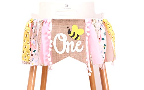 1st Birthday Fun to Bee One Bumblebee Highchair Banner