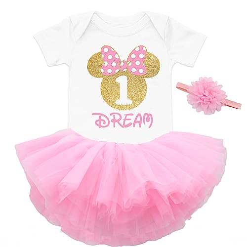 Minnie Birthday outfit (Pink & Gold)