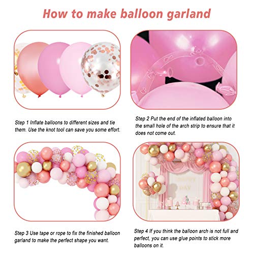 Rose Gold Pink Balloon Garland Kit