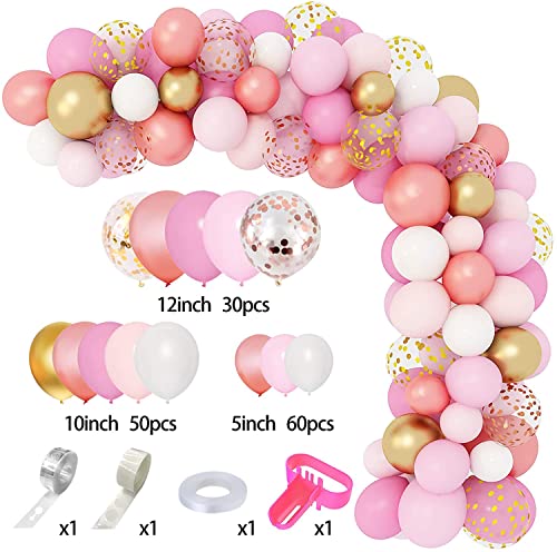 Rose Gold Pink Balloon Garland Kit
