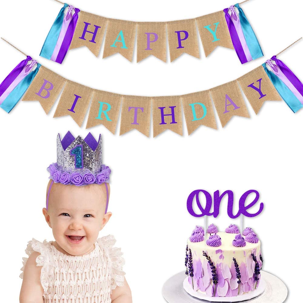 Birthday Purple Cake Smash Set