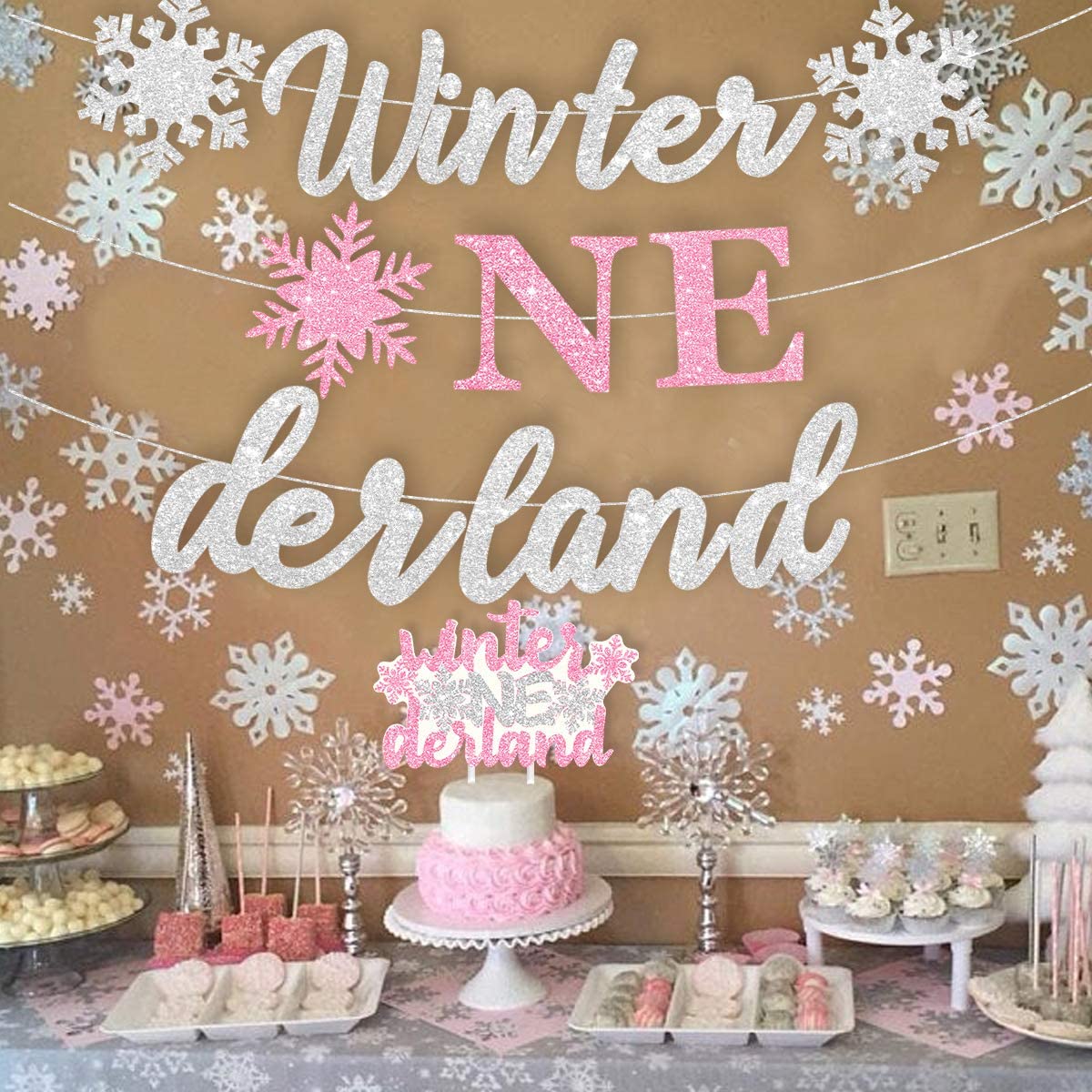 Birthday Winter One-derland Pink Cake Smash Set