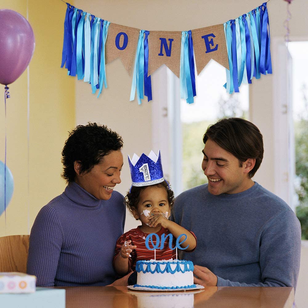 Birthday Blue Theme Cake Smash Set