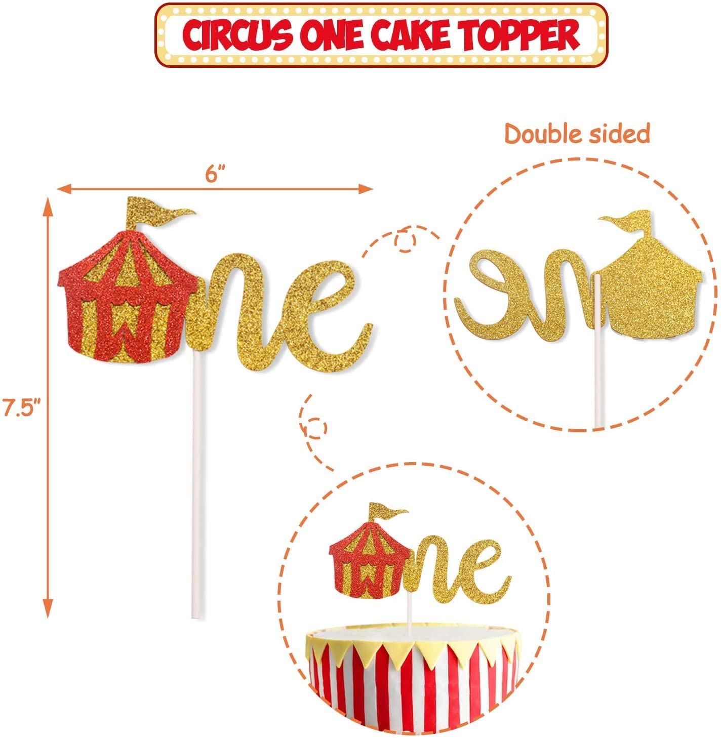 Birthday Circus Dumbo Carnival Complete Cake Smash Set