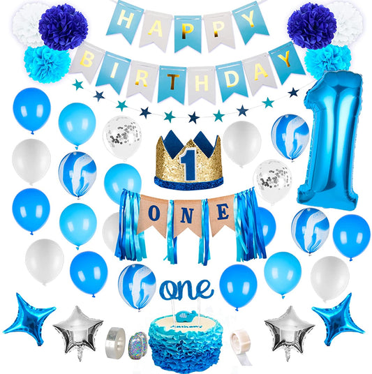Birthday Blue Balloon Decoration Kit