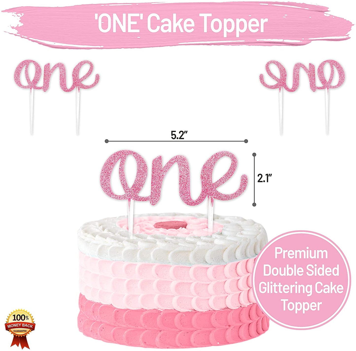 Birthday Pink Girls Heart One Cake Smash Set