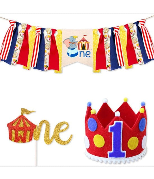 Birthday Circus Dumbo Carnival Complete Cake Smash Set
